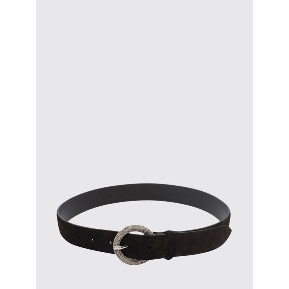 Orciani Women Orciani Suede Leather Belt With Beaded Embroidery And Metal Buckle